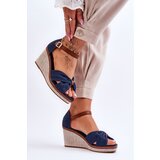 Boto Women's Wedge Sandals navy blue Daphne | Shoptok.si