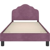  Otroški posteljni okvir z vznožjem Vijolična 90 x 190 cm Žamet, (5000104699) | Shoptok.si