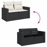  8-dijelni set vrtnih sofa od poliratana s jastucima crni | shoptok.hr