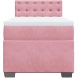 Box spring krevet s madracem ružičasti 100x200 cm baršunasti | shoptok.hr
