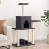 vidaXL Penjalica za mačke sa stupovima za grebanje tamnosiva 122 cm | shoptok.hr
