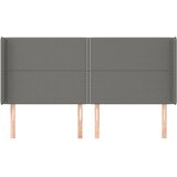  Uzglavlje s ušima tamnosivo 183x16x118/128 cm od tkanine | shoptok.hr