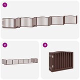  Vrata za pse s vratašcima 10 panela sklopiva 800 cm drvo topole | shoptok.hr