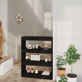 The Living Store Knjižna omara/pregrada črna 80x30x103 cm konstruiran les - Knjižna Omara, (21436485) | Shoptok.si