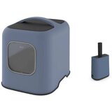 Rotho Temno moder komplet mačjega WC-ja in zajemalke Biala – | Shoptok.si