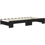  Dnevni krevet na razvlačenje crni 90 x 190 cm od tkanine | shoptok.hr