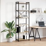 vidaXL Knjižna omara sonoma hrast 60 x 30 x 188 cm MDF in jeklo | Shoptok.si