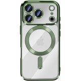 AVIZAR Ovitek za iPhone 17 Pro, združljiv z MagSafe, s kromiranim robom, Zelena, (5000188946) | Shoptok.si