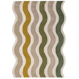 Flair Rugs Zelena/v naravni barvi ročno tkana volnena preproga 140x200 cm Cascade Wool – Cene