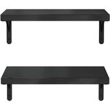 vidaXL Zidne police 2 kom 50 x 23,5 cm crne nehrđajući čelik | shoptok.hr