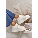 Boto Sneakers Women's Sports Shoes Insulated On Massive Sole Beige Verissha | shoptok.hr