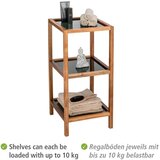 Wenko Steklena kopalniška polica v črni in naravni barvi 36x79 cm Fondi – | Shoptok.si