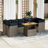  8-dijelni set vrtnih sofa od poliratana s jastucima sivi | shoptok.hr
