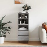  Visoka komoda boja hrasta 40x36x110 cm od konstruiranog drva Siva | shoptok.hr