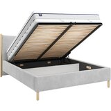 MID.YOU OBLAZINJENA POSTELJA 180 cm x 200 cm , les, tekstil, leseni material siva | Shoptok.si