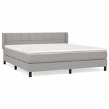 Maison Chic Box spring postelja - Vzmetna postelja z vzmetnico svetlo siva 160x200 cm žamet SL19718, (21892602) | Shoptok.si