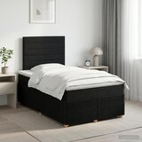  Boxspring krevet s madracem Crna 120 x 200 cm Tkanina Cijene