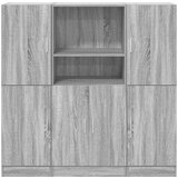  Komplet kuhinjskih omaric 3-delni siva sonoma inženirski les, (21814586) | Shoptok.si