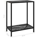  Konzolna mizica črna 60x35x75 cm kaljeno steklo, (20818311) | Shoptok.si
