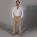 Hlače s 5 žepi TED Bež