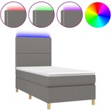  Krevet box spring s madracem LED tamnosivi 80 x 200 cm tkanina | shoptok.hr