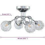  Stropna lampa sa sjenilima od mrežaste žice za 4 G9 LED svjetla | shoptok.hr