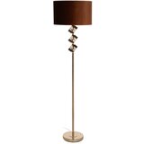 Ixia Rjava/zlata stoječa svetilka s tekstilnim senčilom (višina 163 cm) – | Shoptok.si