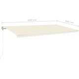  Automatska tenda sa senzorom za vjetar LED 600 x 300 cm krem | shoptok.hr