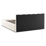 Micadoni Krem tapecirani bračni krevet s prostorom za pohranu s podnicom 160x200 cm Lupine – Home | shoptok.hr