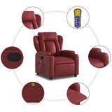  Masažni naslonjač od umjetne kože crvena boja vina | shoptok.hr
