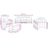  4-dijelni set sofa s jastucima plavi baršunasti | shoptok.hr