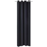 vidaXL Zavjesa za Zamračivanje s Metalnim Prstenovima 270x245 cm Crna Cijene