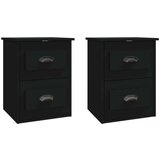 vidaXL Zidni noćni ormarići 2 kom Crna 41 5x36x53 cm | shoptok.hr