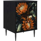  Noćni ormar LOCHEM Crni hrast 36 x 33 x 51 cm Konstruirano drvo - Narančasti uzorak 1 | shoptok.hr