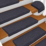  Prostirke za stepenice 15 kom 65x21x4 cm tamno sive i plave pravokutne rubove | shoptok.hr