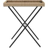  Sklopivi stol s pladnjem bež 65 x 40 x 75 cm od poliratana | Eponuda.ba