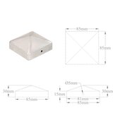  Piramidalni poklopci za stupove ograde 6 kom metalni 81 x 81 mm | shoptok.hr