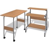 vidaXL Smeđi uredski stol za računalo podesiva radna stanica | shoptok.hr