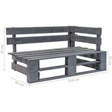  Sedežna garnitura iz palet 6-delna z blazinami siva borovina, (20675097) | Shoptok.si