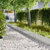 vidaXL Nerjaveče jeklo 100 x 0.5 x 30 cm Trda Meja vrta Druga | Shoptok.si