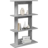  Polica na zidu Zidna montaža Siva 56 x 20 x 90 cm | Shoptok.si