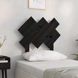  Uzglavlje za krevet Crno 72,5x3x81 cm od masivne borovine | shoptok.hr