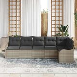  Sjedeća garnitura za vrt 6 kom. Svijetlo siva poliratan Svjetlosiva 287,5 x 122,5 x 69 cm | shoptok.hr