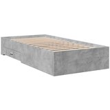vidaXL Posteljni okvir s predali betonsko siv 90x200 cm inženirski les, (21111436) Cene