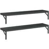  Zidne police 2 kom 100 x 23 5 cm crne nehrđajući čelik | shoptok.hr