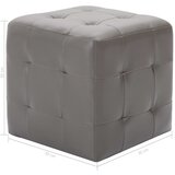  Noćni ormarići od umjetne kože 2 kom sivi 30 x 30 x 30 cm | Eponuda.com