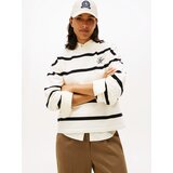 Tommy Hilfiger Sweater majica ecru/prljavo bijela / crna | shoptok.hr