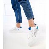 Gemre White sneakers with blue inserts on platform Remmi | shoptok.hr