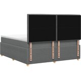  Boxspring krevet s madracem Tamnosiva 160 x 200 cm Tkanina | shoptok.hr