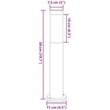  Stupić za svjetlo 50 cm od nehrđajućeg čelika IP44 | shoptok.hr